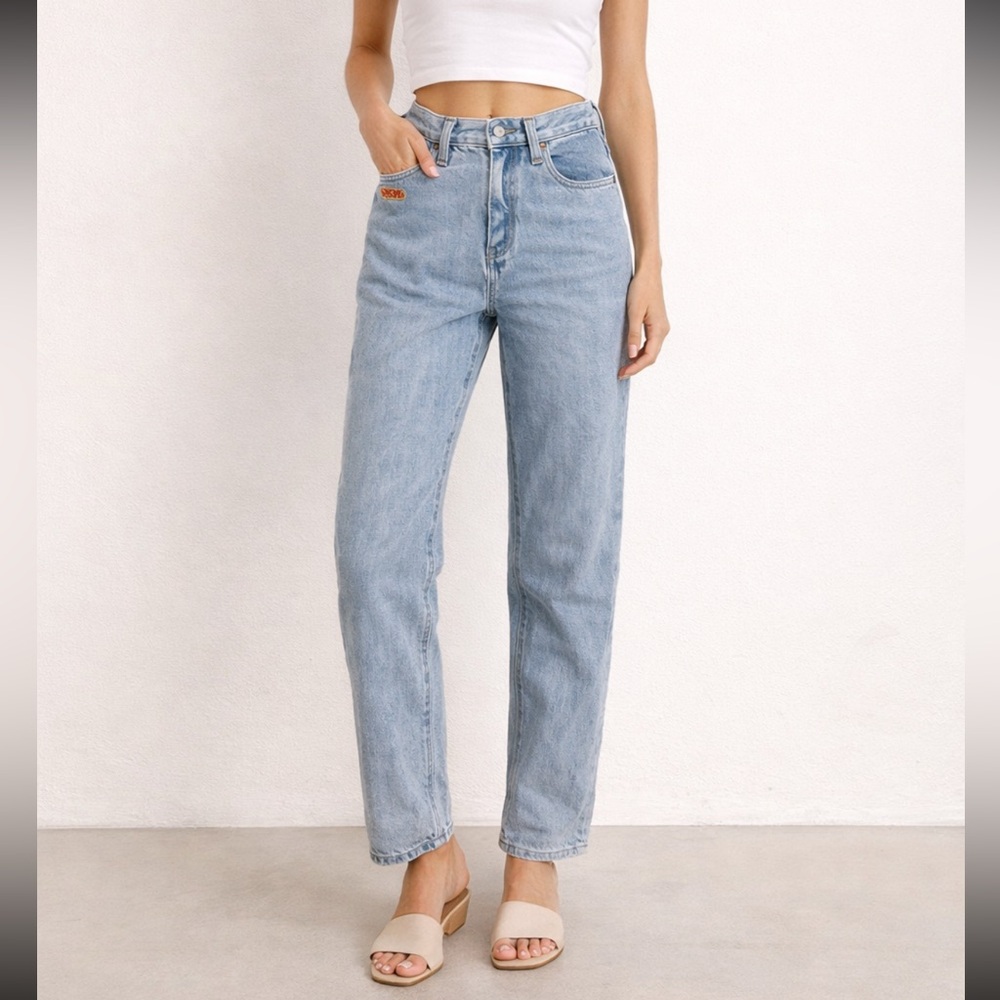 CMPURD Retro Light Wash Straight Leg Jeans 100% Cotton